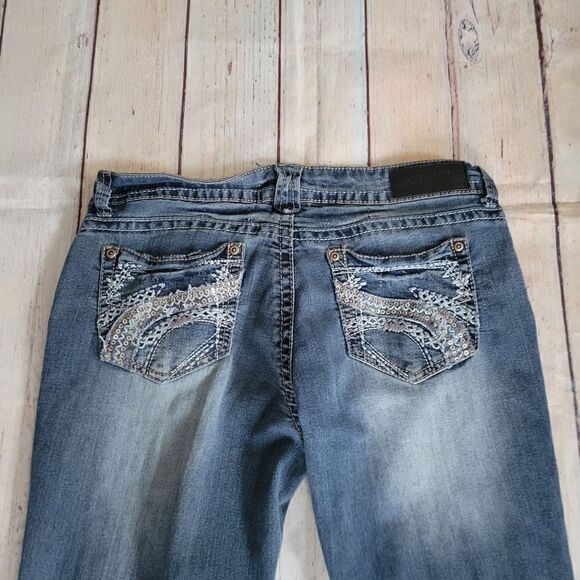 Rue 21 Twenty one  Ladies  Regular Low Rise Skinny Blue Denim Jeans Size 9/10R - Picture 5 of 15